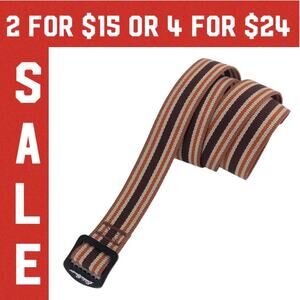 🔴 Eddie Bauer striped canvas belt